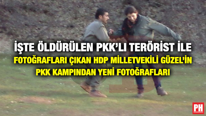 İşte Öldürülen PKK’lı Terörist ile Fotoğrafları Çıkan HDP Milletvekili Güzel’in PKK Kampından Yeni Fotoğrafları