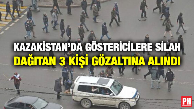 Kazakistan’da Göstericilere Silah Dağıtan 3 Kişi Gözaltına Alındı
