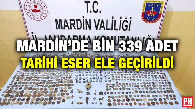 Mardin’de Bin 339 Adet Tarihi Eser Ele Geçirildi