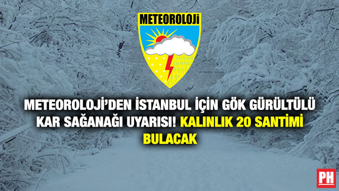 Meteoroloji’den İstanbul için Gök Gürültülü Kar Sağanağı Uyarısı! Kalınlık 20 Santimi Bulacak