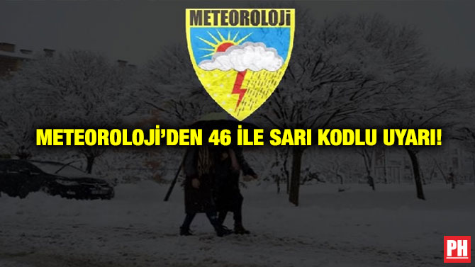 Meteoroloji’den 46 İle Sarı Kodlu Uyarı!