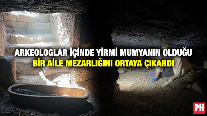 Arkeologlar İçinde Yirmi Mumyanın Olduğu Bir Aile Mezarlığını Ortaya Çıkardı
