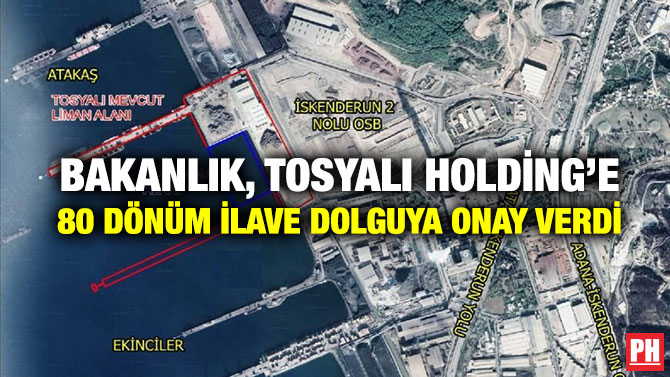 Bakanlık, Tosyalı Holding’e 80 Dönüm İlave Dolguya Onay Verdi