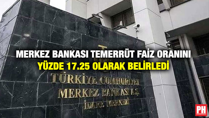 Merkez Bankası Temerrüt Faiz Oranını Yüzde 17.25 Olarak Belirledi