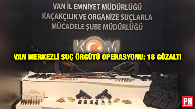 Van Merkezli Suç Örgütü Operasyonu: 18 Gözaltı