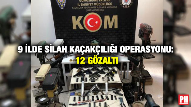9 İlde Silah Kaçakçılığı Operasyonu: 12 Gözaltı