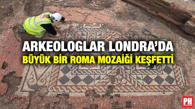 Arkeologlar Londra’da Büyük Bir Roma Mozaiği Keşfetti