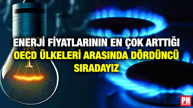 Enerji Fiyatlarının En Çok Arttığı OECD Ülkeleri Arasında Dördüncü Sıradayız