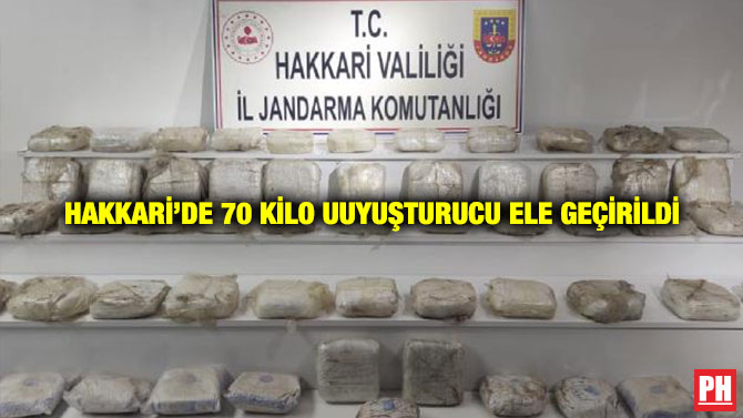 Hakkari’de 70 Kilo UUyuşturucu Ele Geçirildi