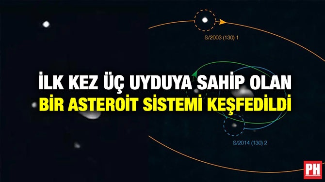 İlk Kez Üç Uyduya Sahip Olan Bir Asteroit Sistemi Keşfedildi