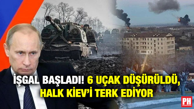 İşgal Başladı! 6 Uçak Düşürüldü, Halk Kiev’i Terk Ediyor