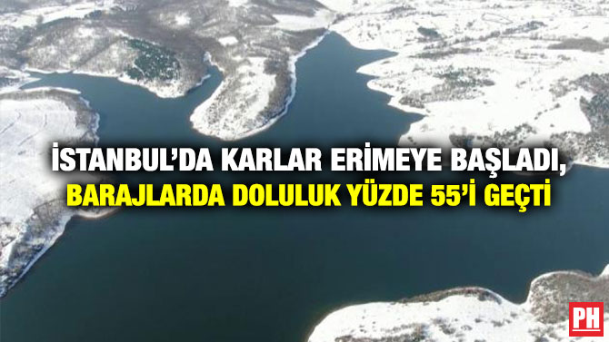 İstanbul’da Karlar Erimeye Başladı, Barajlarda Doluluk Yüzde 55’i Geçti
