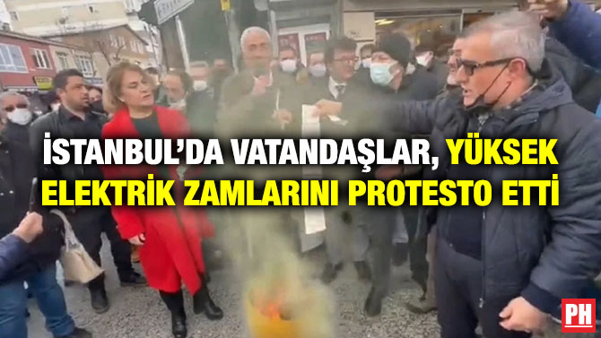 İstanbul’da Vatandaşlar, Yüksek Elektrik Zamlarını Protesto Etti