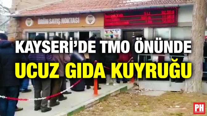Kayseri’de TMO Önünde Ucuz Gıda Kuyruğu