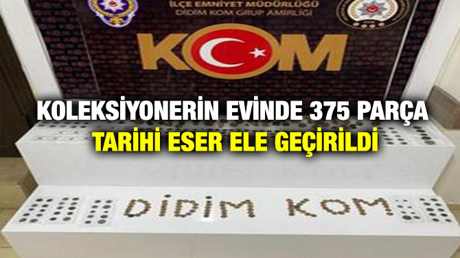 Koleksiyonerin Evinde 375 Parça Tarihi Eser Ele Geçirildi