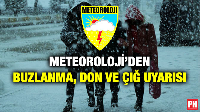 Meteoroloji’den Buzlanma, Don ve Çığ Uyarısı