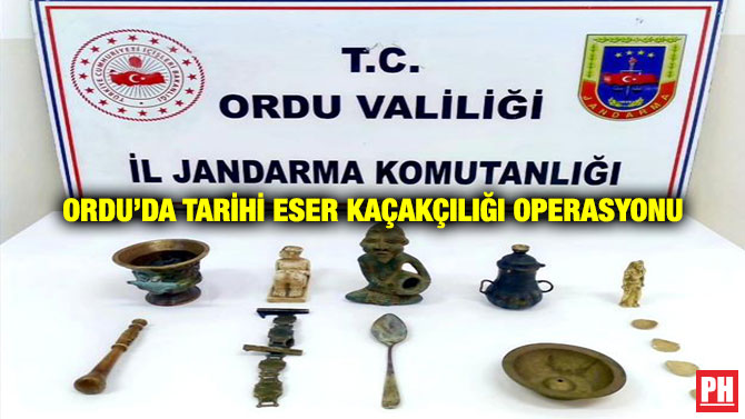 Ordu’da Tarihi Eser Kaçakçılığı Operasyonu