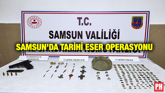 Samsun’da Tarihi Eser Operasyonu