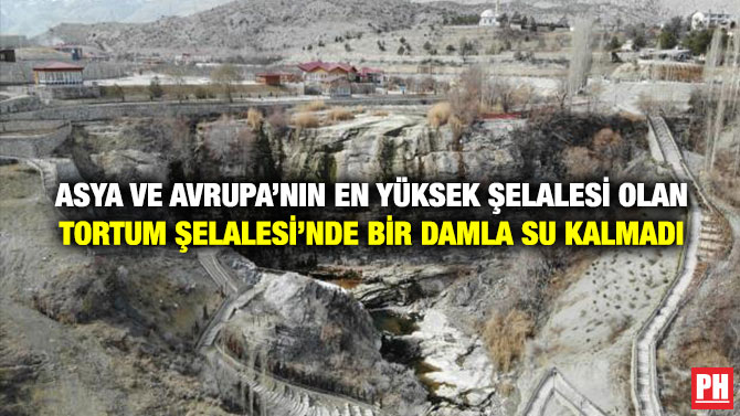 Asya ve Avrupa’nın En Yüksek Şelalesi Olan Tortum Şelalesi’nde Bir Damla Su Kalmadı