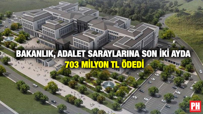 Bakanlık, Adalet Saraylarına Son İki Ayda 703 Milyon TL Ödedi