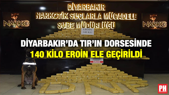 Diyarbakır’da Tır’ın Dorsesinde 140 Kilo Eroin Ele Geçirildi