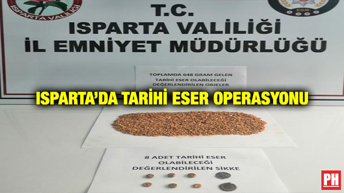 Isparta’da Tarihi Eser Operasyonu
