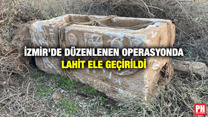 İzmir’de Düzenlenen Operasyonda Lahit Ele Geçirildi