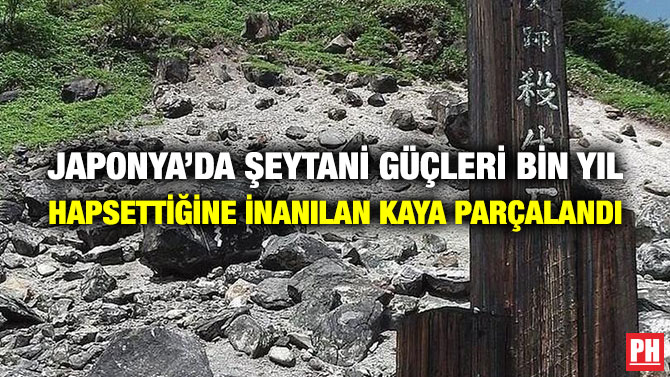 Japonya’da Şeytani Güçleri Bin Yıl Hapsettiğine İnanılan Kaya Parçalandı