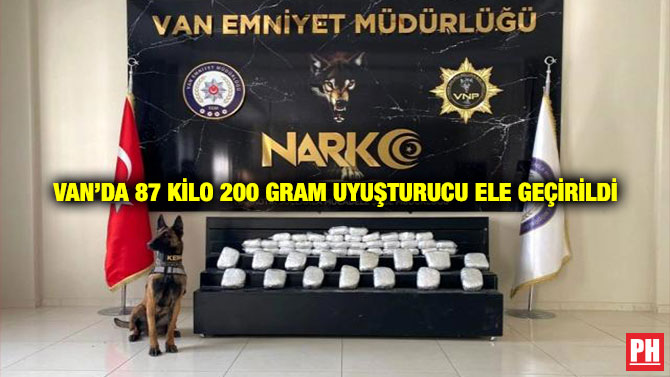 Van’da 87 Kilo 200 Gram Uyuşturucu Ele Geçirildi