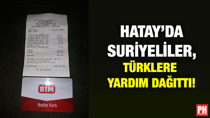 Hatay’da Suriyeliler, Türklere Yardım Dağıttı!