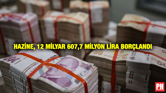 Hazine, 12 Milyar 607,7 Milyon Lira Borçlandı