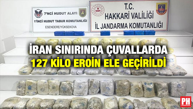 İran Sınırında Çuvallarda 127 Kilo Eroin Ele Geçirildi