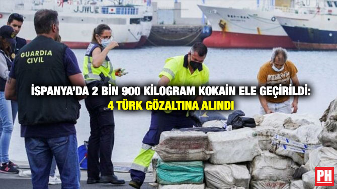 İspanya’da 2 Bin 900 Kilogram Kokain Ele Geçirildi: 4 Türk Gözaltına Alındı