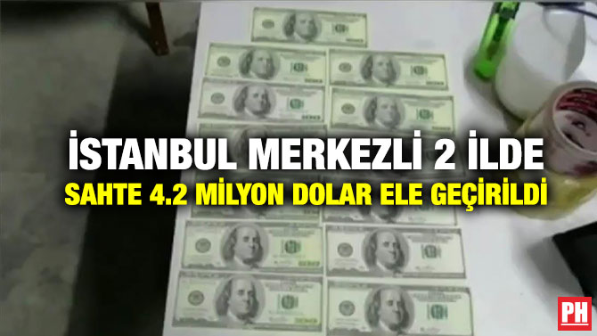 İstanbul Merkezli 2 İlde Sahte 4.2 Milyon Dolar Ele Geçirildi