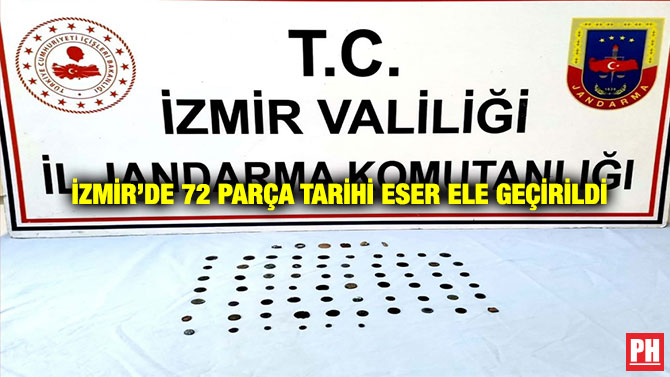 İzmir’de 72 Parça Tarihi Eser Ele Geçirildi