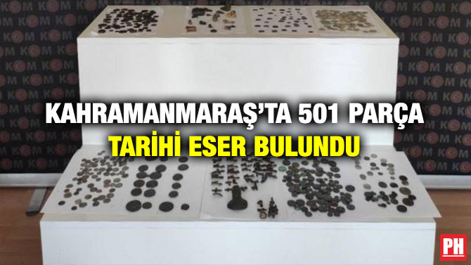 Kahramanmaraş’ta 501 Parça Tarihi Eser Bulundu