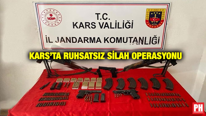 Kars’ta Ruhsatsız Silah Operasyonu