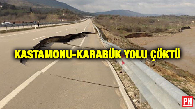 Kastamonu-Karabük Yolu Çöktü