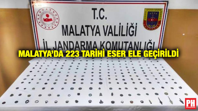 Malatya’da 223 Tarihi Eser Ele Geçirildi