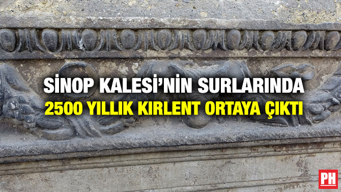 Sinop Kalesi’nin Surlarında 2500 Yıllık Kırlent Ortaya Çıktı