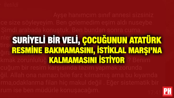 Suriyeli Bir Veli, Çocuğunun Atatürk Resmine Bakmamasını, İstiklal Marşı’na Kalmamasını İstiyor