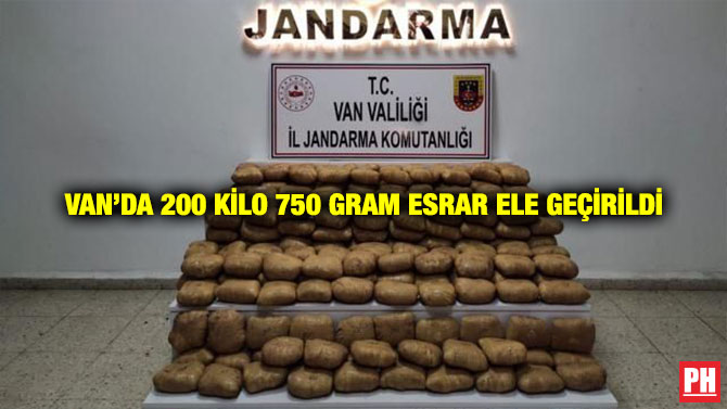 Van’da 200 Kilo 750 Gram Esrar Ele Geçirildi