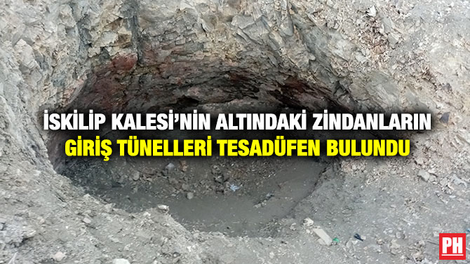 İskilip Kalesi’nin Altındaki Zindanların Giriş Tünelleri Tesadüfen Bulundu