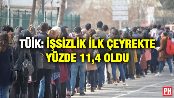 TÜİK: İşsizlik İlk Çeyrekte Yüzde 11,4 Oldu