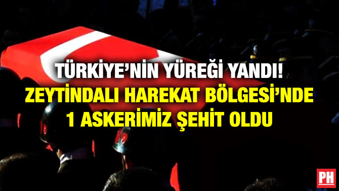 Türkiye’nin Yüreği Yandı! Zeytindalı Harekat Bölgesi’nde 1 Askerimiz Şehit Oldu