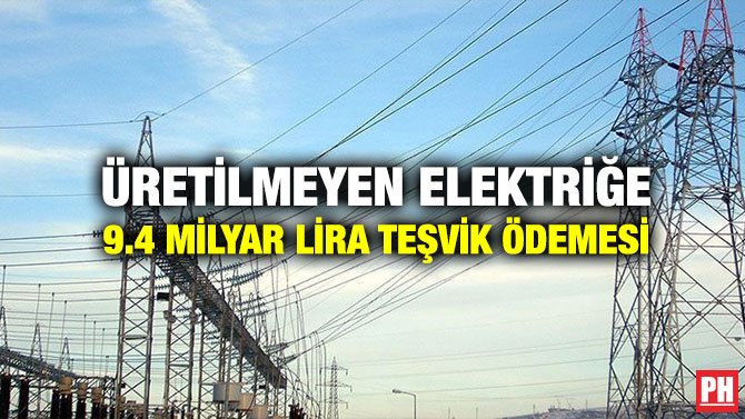 Üretilmeyen Elektriğe 9.4 Milyar Lira Teşvik Ödemesi