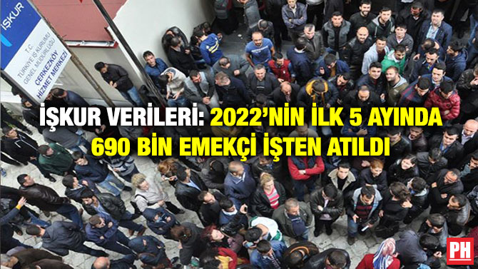 İŞKUR Verileri: 2022’nin ilk 5 Ayında 690 Bin Emekçi İşten Atıldı