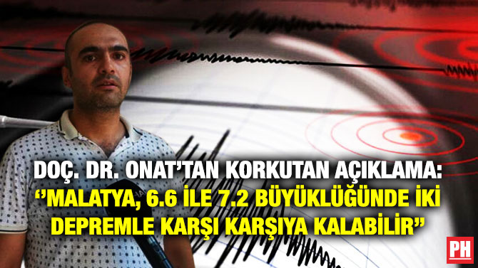 Doç. Dr. Onat’tan Korkutan Açıklama: ”Malatya, 6.6 ile 7.2 Büyüklüğünde İki Depremle Karşı Karşıya Kalabilir”
