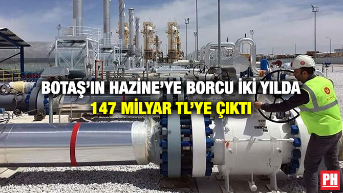 BOTAŞ’ın Hazine’ye Borcu İki Yılda 147 Milyar TL’ye Çıktı
