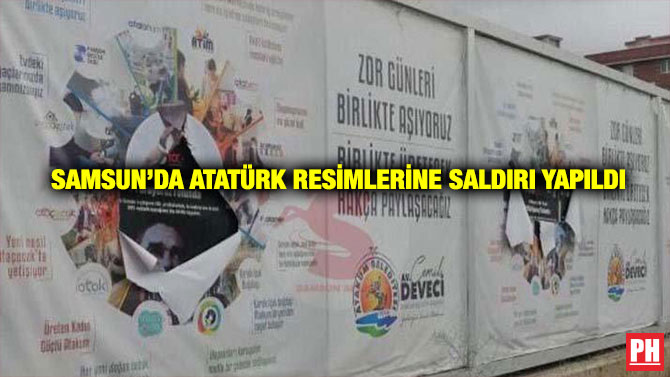 Samsun’da Atatürk Resimlerine Saldırı Yapıldı